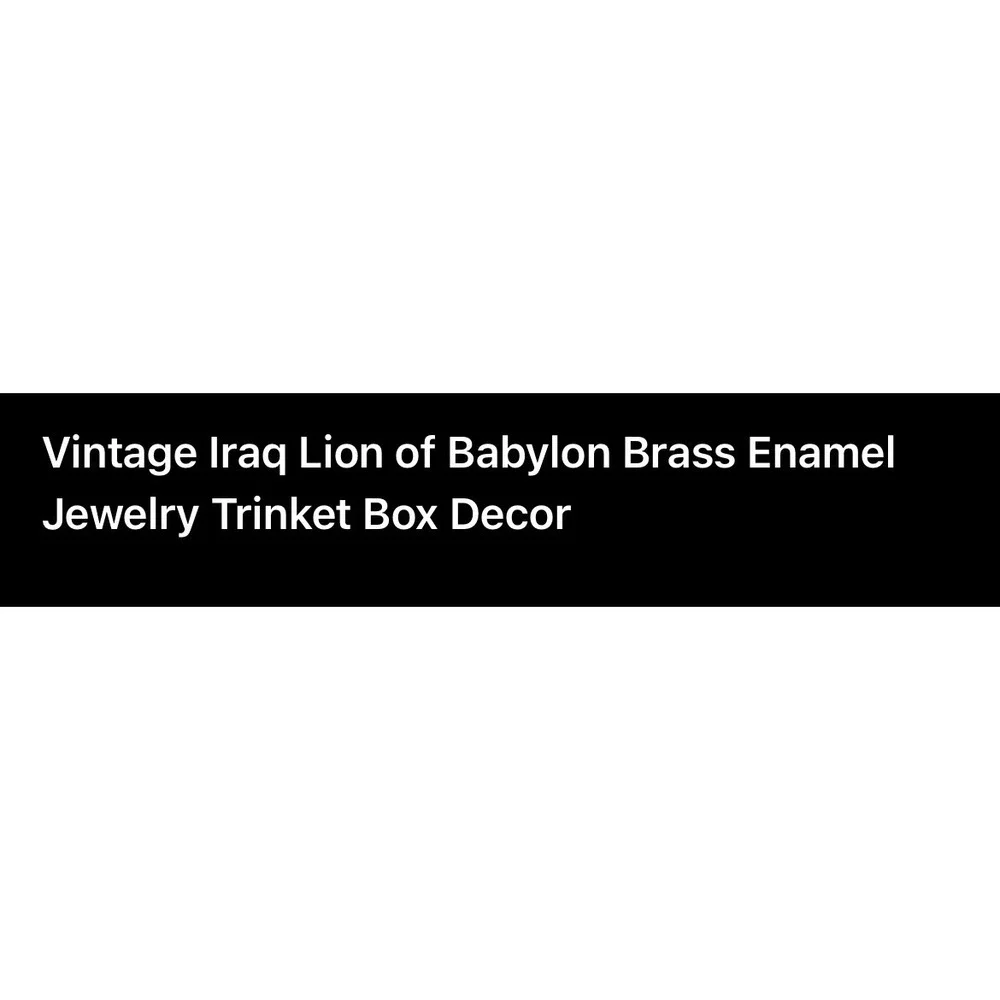 Lion of Babylon Iraq‎ Sphinx Ochre Jewelry Box Enameled Gold Plated Trinket Case